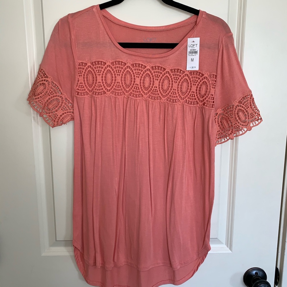Peach top from LOFT; new with tags!
